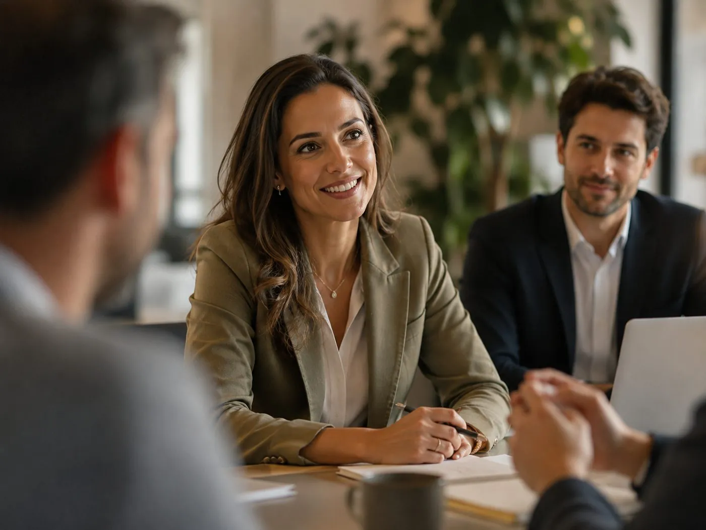 Equipo directivo trabajando en cultura y liderazgo